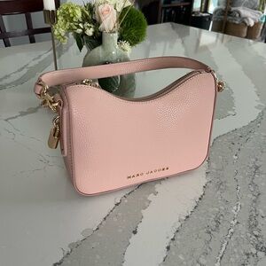 Marc Jacobs Blush Pink Pebbled Leather Shoulder Bag with Gold Hardware